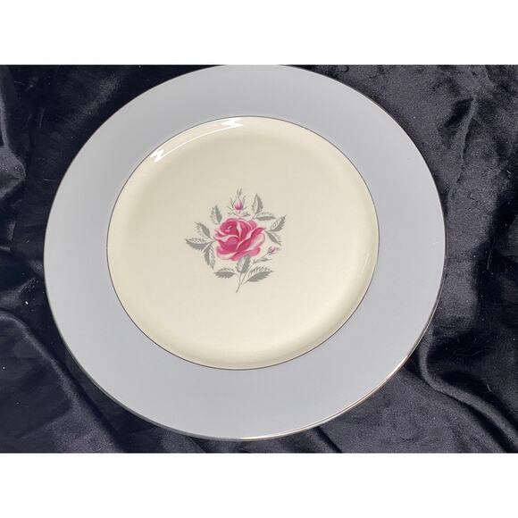 Vintage Flintridge Miramar, Bread & Butter Plates, Bone China, Pink Rose set/6 - Picture 2 of 9